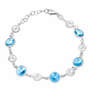 Bracelet with Blue & White Swarovski