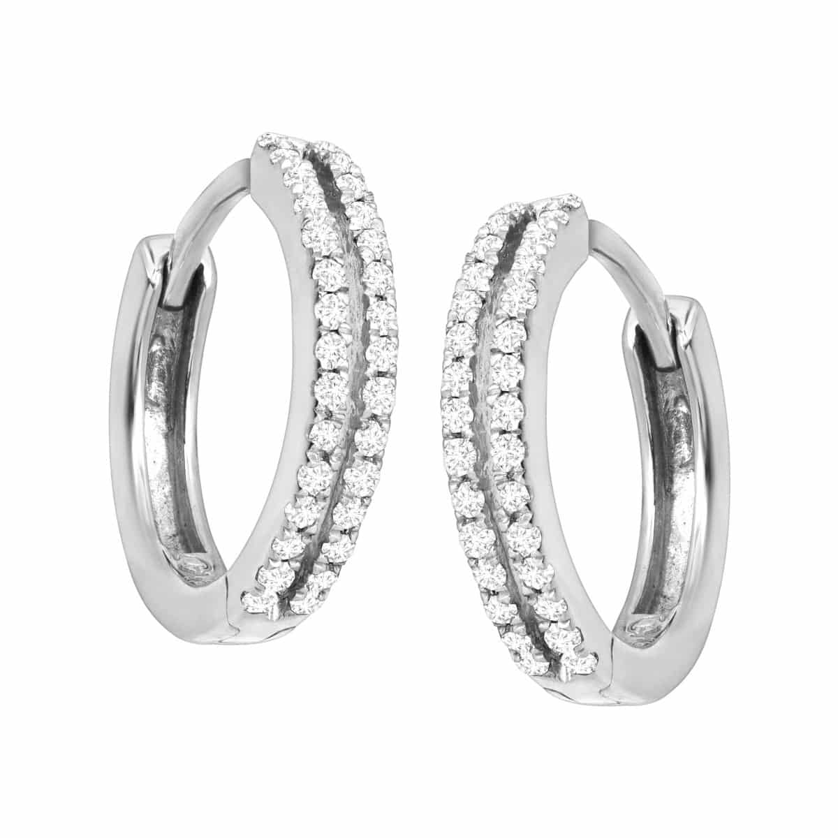 1/4 ct Diamond Huggie Hoop Earrings - Jewelry