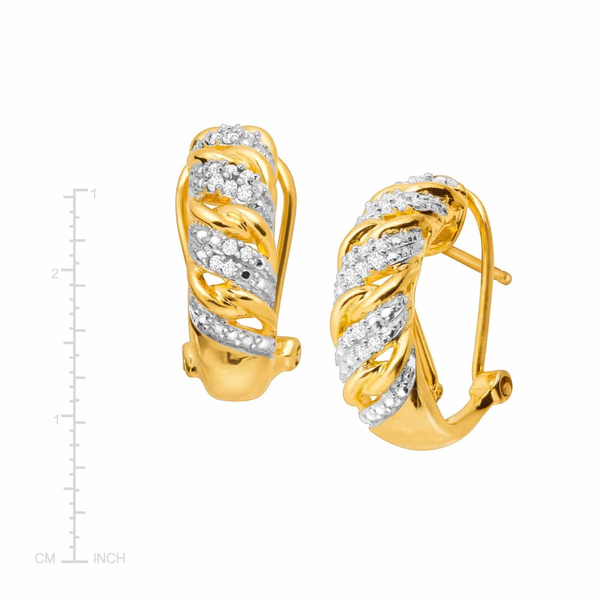 1/4 ct Diamond C-Hoop Earrings - Jewelry