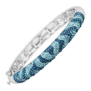 Bangle Bracelet with Swarovski Crystals